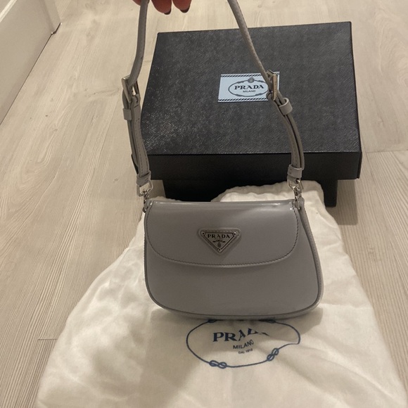 Prada Cleo Brushed Grey Leather - Picture 3 of 6